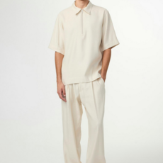 No Nationality NNO7 Bruno Half Zip SS Polo