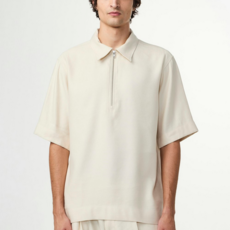 No Nationality NNO7 Bruno Half Zip SS Polo