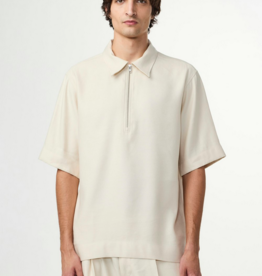 No Nationality NNO7 Bruno Half Zip SS Polo
