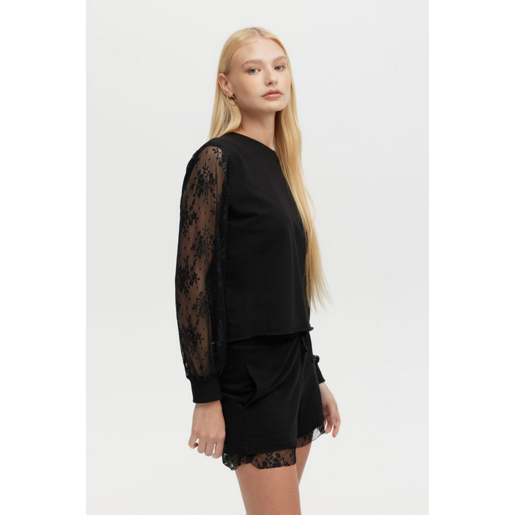 Ladies Cheerleader CHLDR Kayla Balloon Sleeve Top