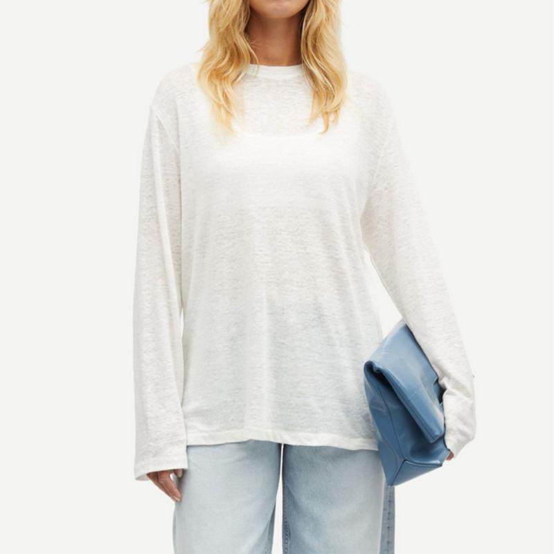SAMSOE SAMSOE Sadove LS Linen Tee