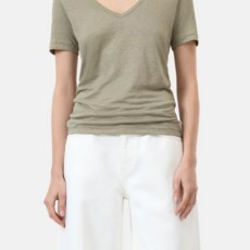 CLOSED SS Linen V-Neck Tee