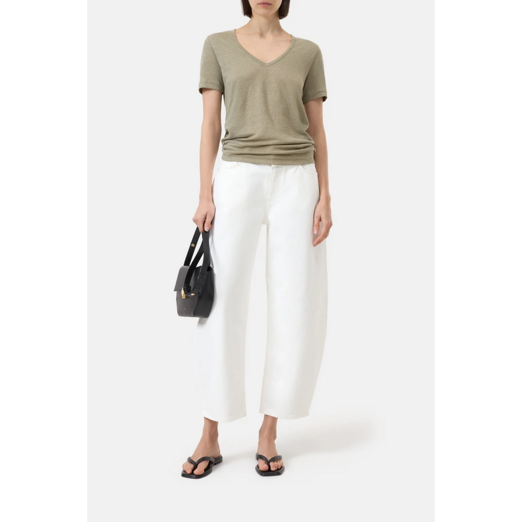 CLOSED SS Linen V-Neck Tee