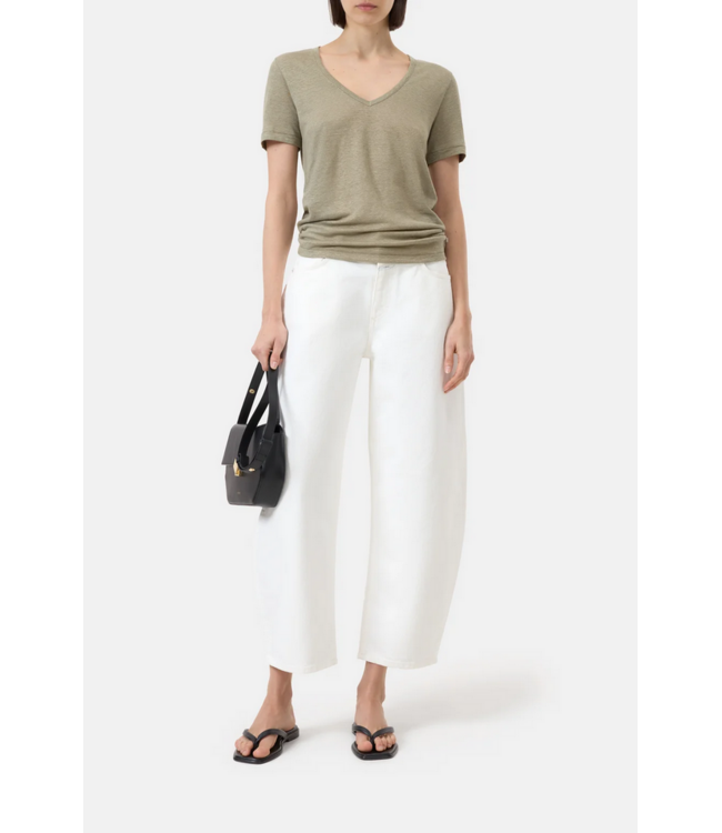 CLOSED SS Linen V-Neck Tee