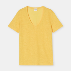CLOSED SS Linen V-Neck Tee