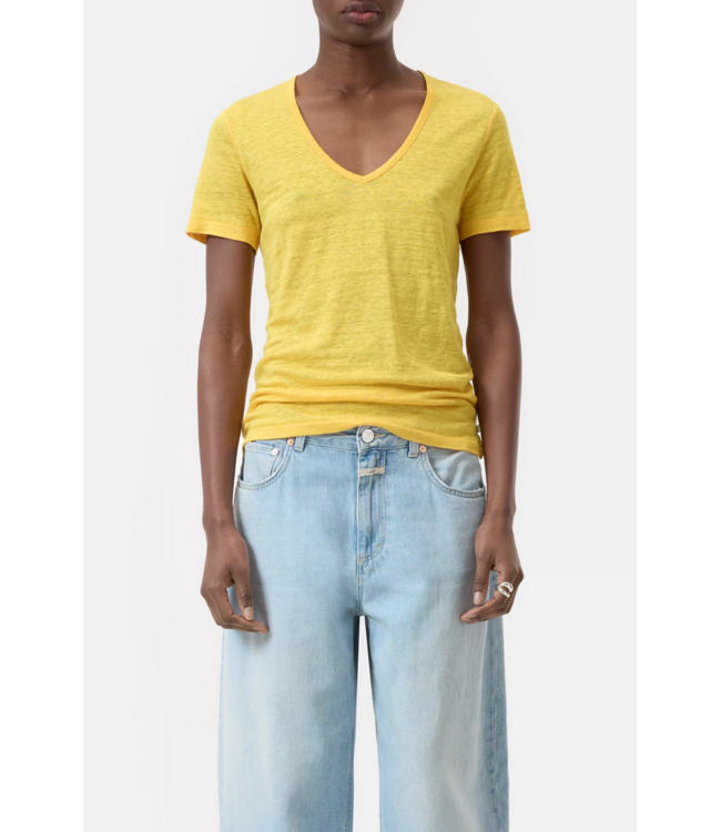 CLOSED SS Linen V-Neck Tee