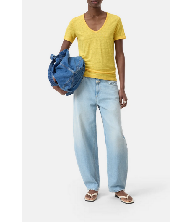 CLOSED SS Linen V-Neck Tee