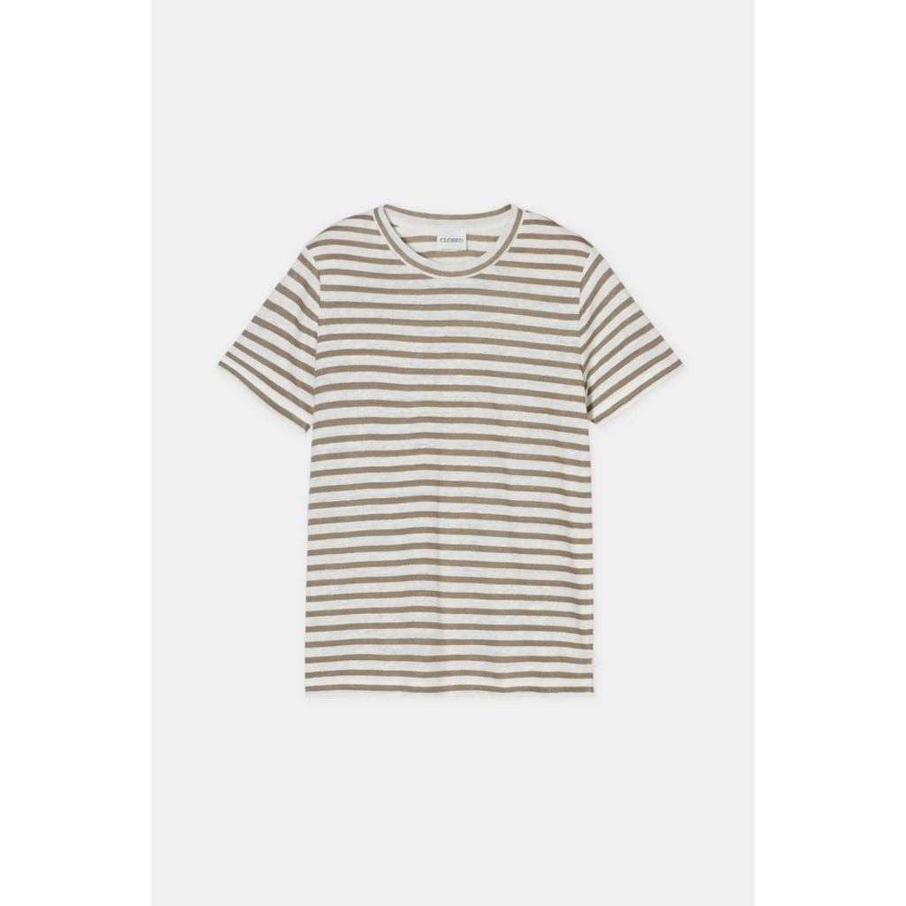 CLOSED SS Stripe Linen Crew