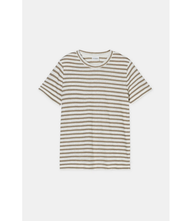 CLOSED SS Stripe Linen Crew