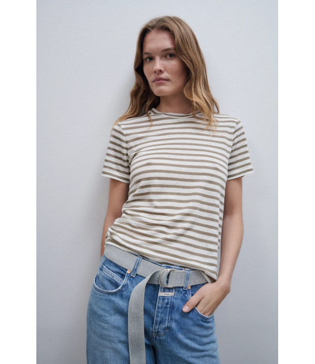 CLOSED SS Stripe Linen Crew