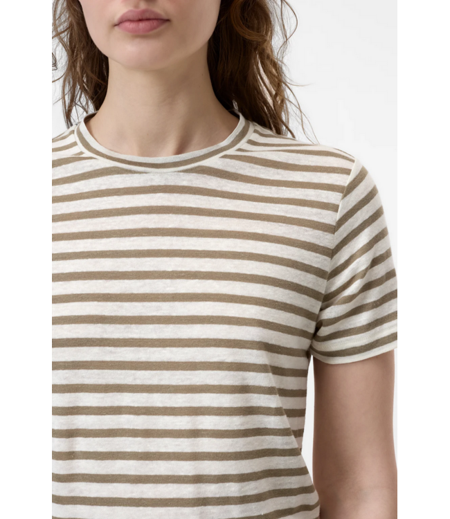 CLOSED SS Stripe Linen Crew