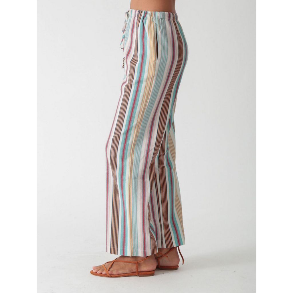 Ladies Electric & Rose Electric & Rose Sail Stripe Crop Pant