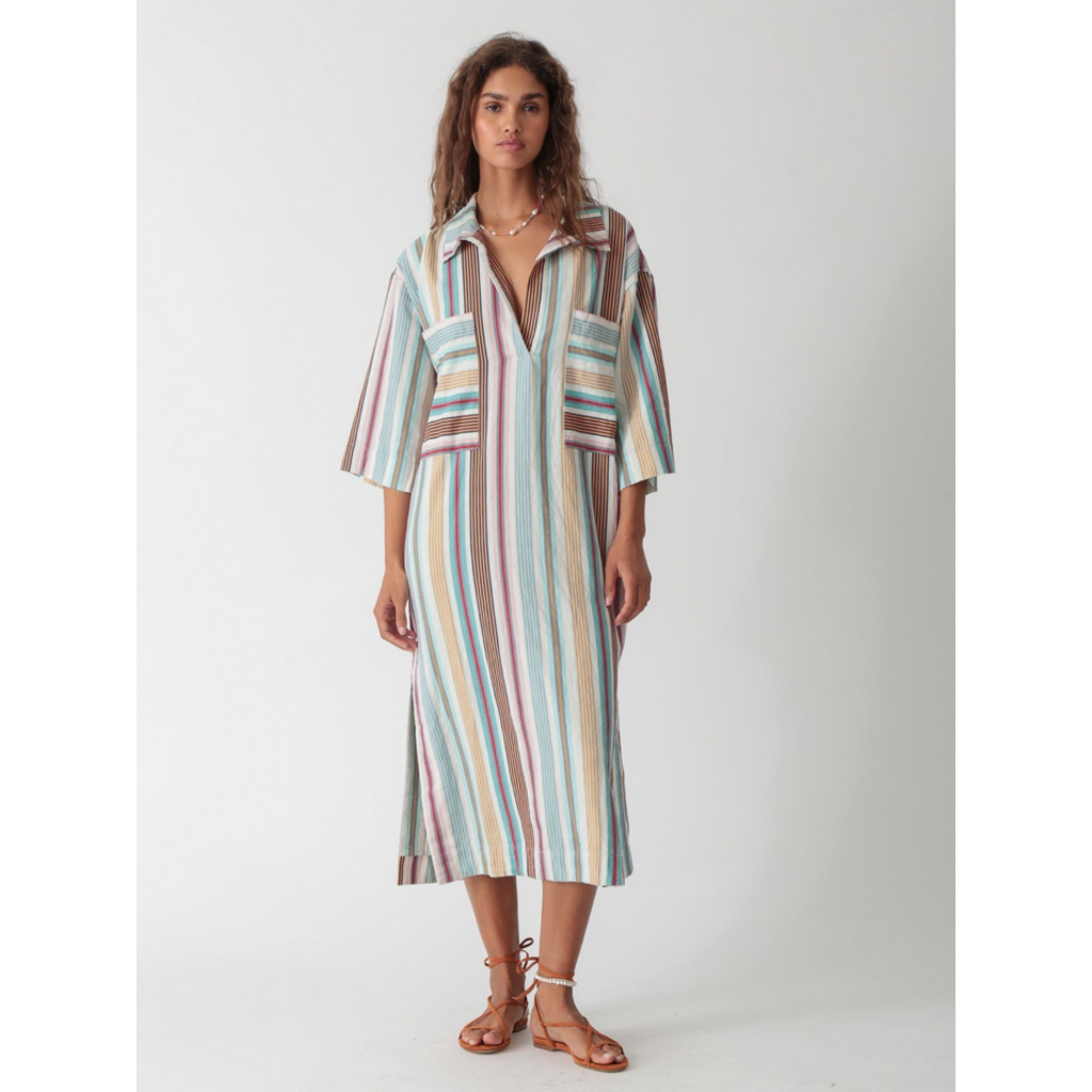 Ladies Electric & Rose Electric & Rose Mary Stripe Kaftan
