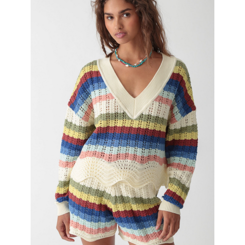 Ladies Electric & Rose Electric & Rose Kira Crochet Sweater
