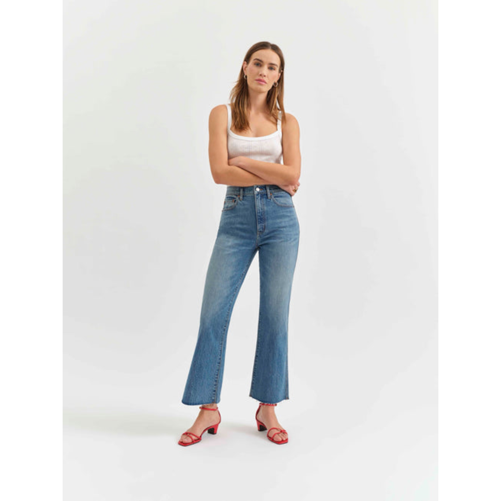 DAZE Denim DAZE Soho Rawcut High Ankle Flare