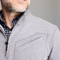 Billy Reid Billy Reid Quilted Zip Pullover