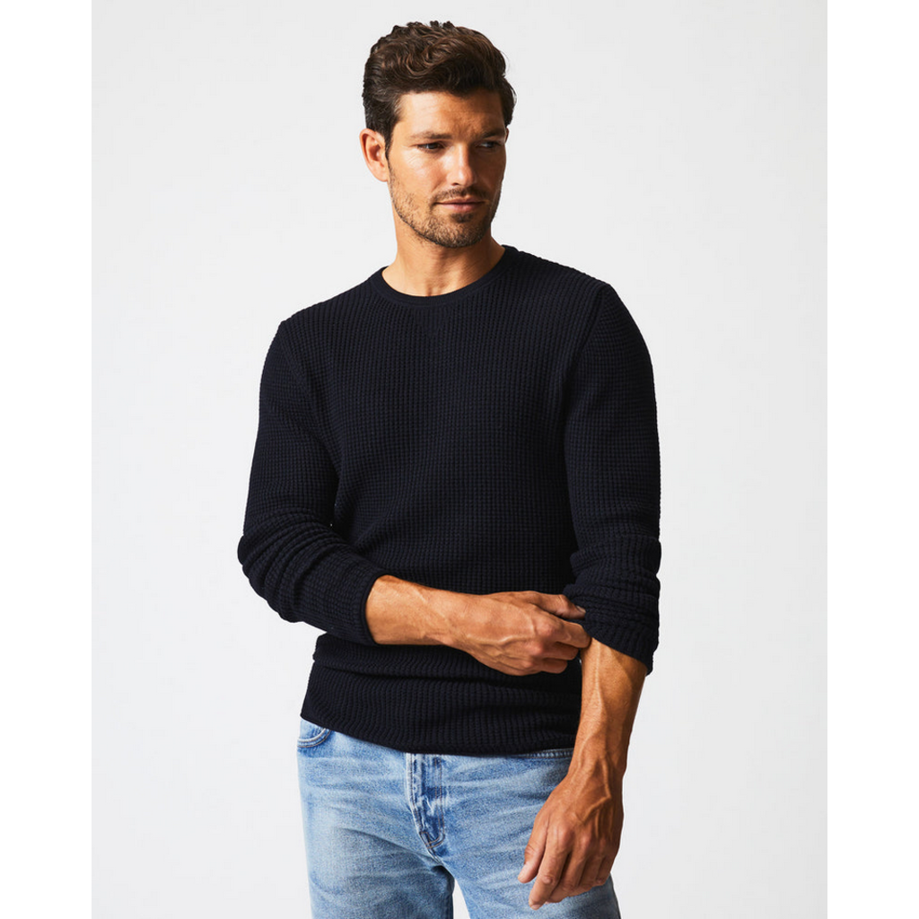 Billy Reid Billy Reid Mini Waffle Crew Sweater