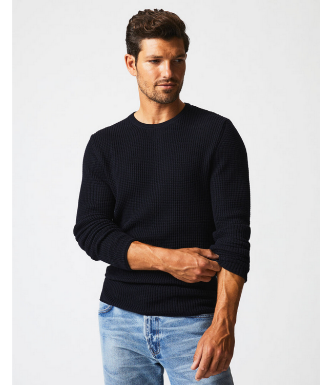 Billy Reid Billy Reid Mini Waffle Crew Sweater