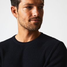 Billy Reid Billy Reid Mini Waffle Crew Sweater