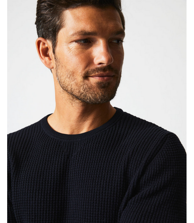 Billy Reid Billy Reid Mini Waffle Crew Sweater
