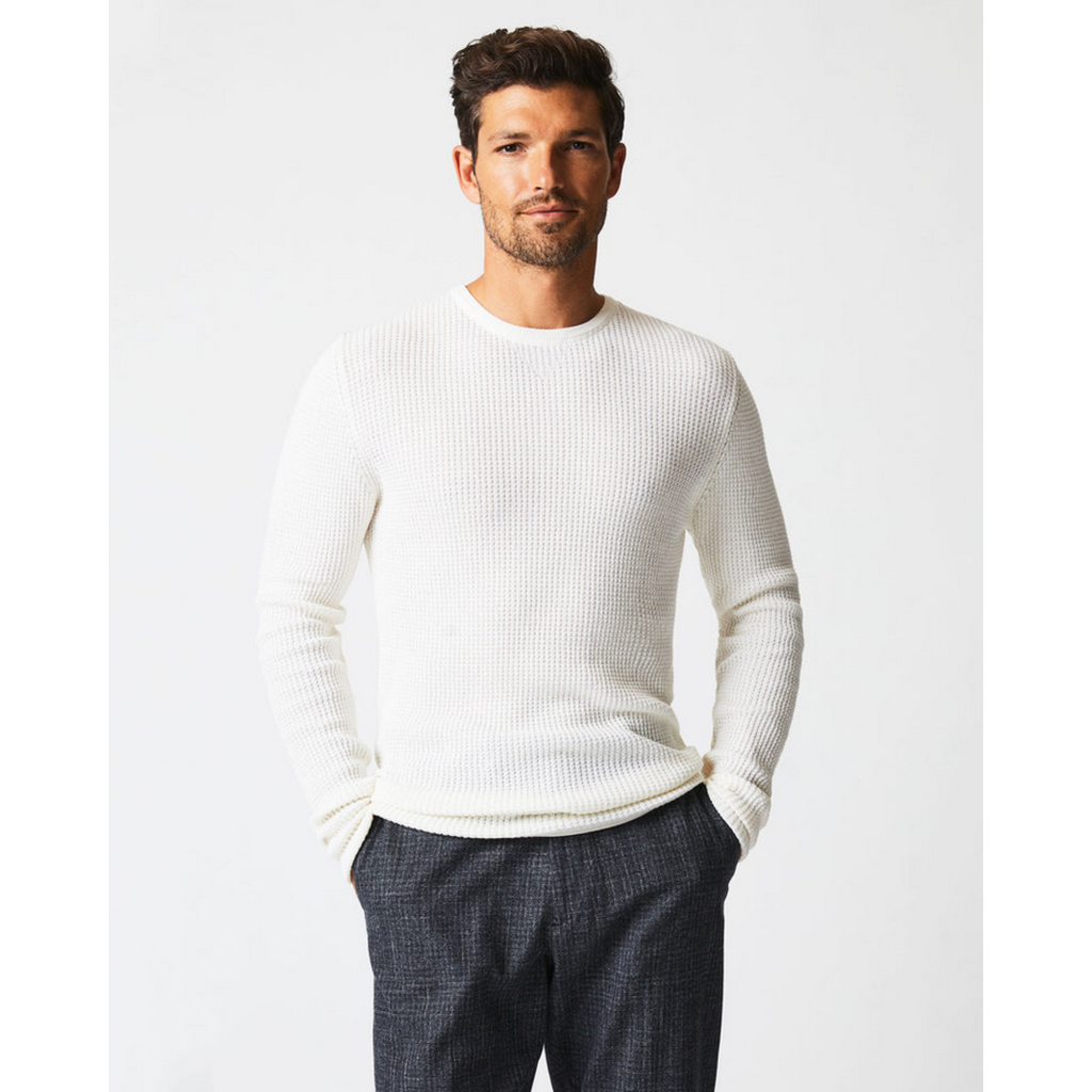 Billy Reid Billy Reid Mini Waffle Crew Sweater