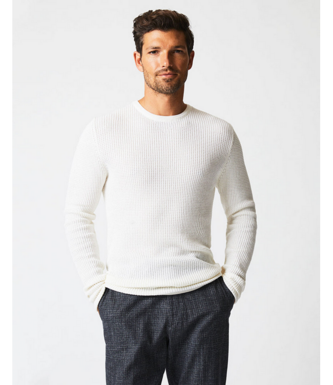 Billy Reid Billy Reid Mini Waffle Crew Sweater