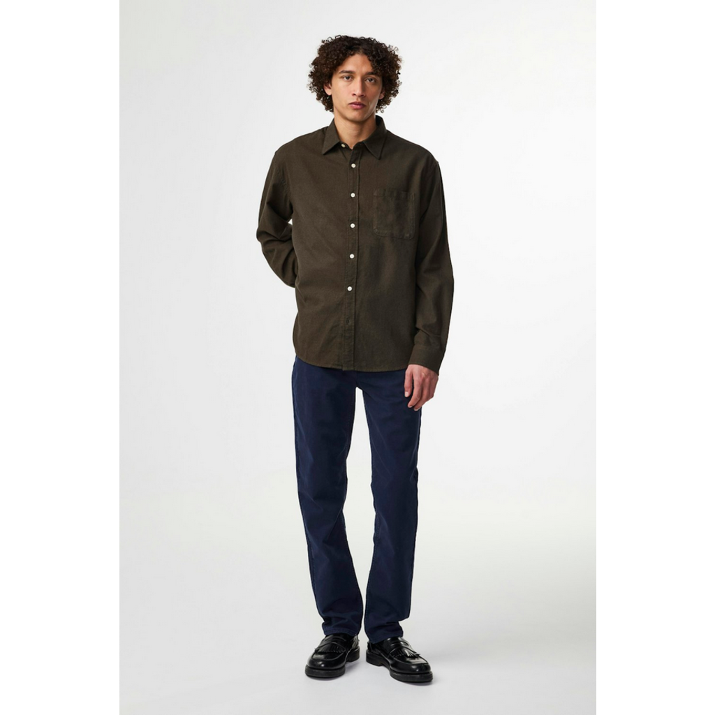 No Nationality NNO7 Deon Solid Flannel Shirt