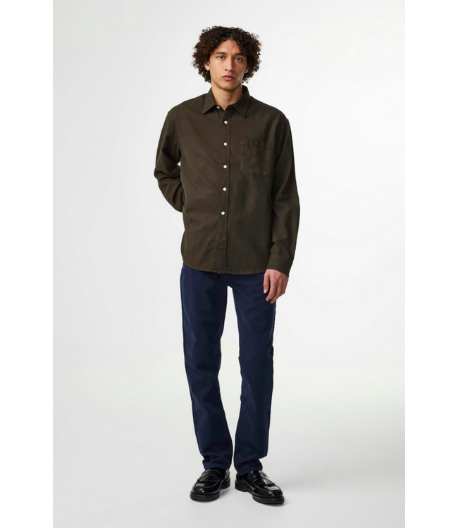 No Nationality NNO7 Deon Solid Flannel Shirt