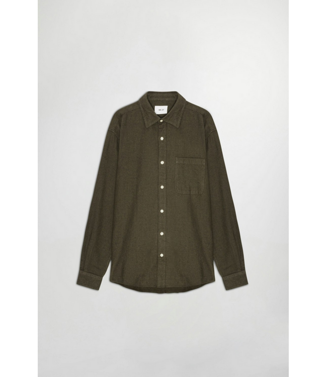 No Nationality NNO7 Deon Solid Flannel Shirt