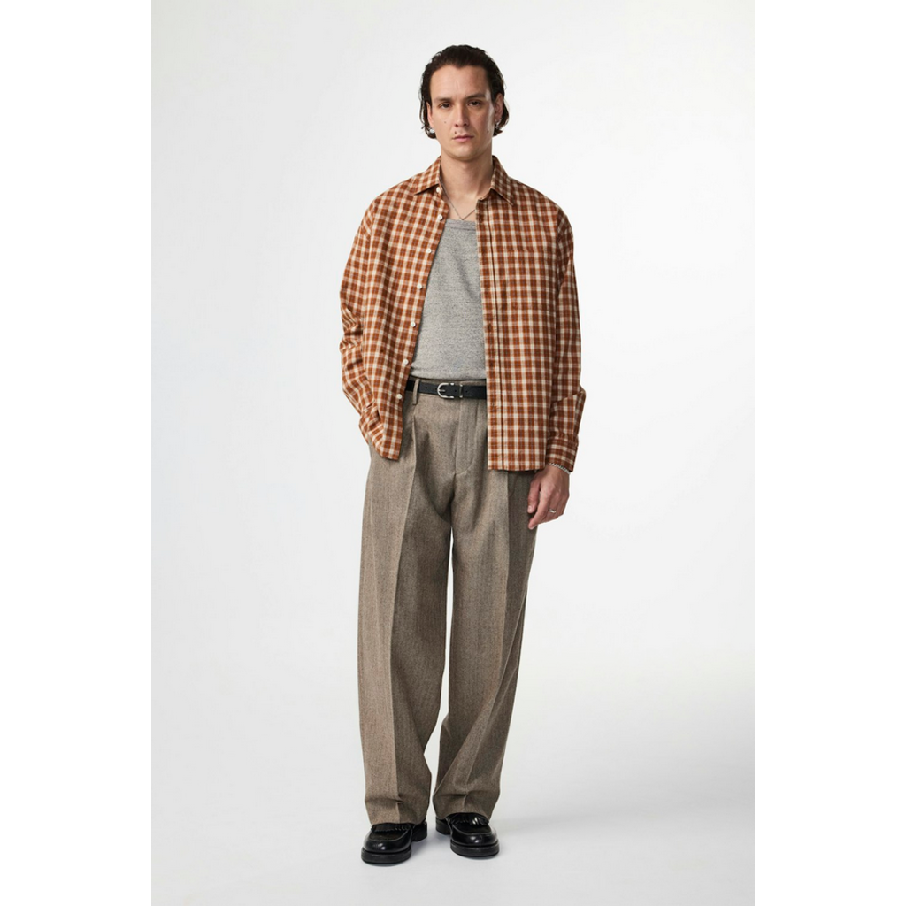 No Nationality NNO7 Deon Solid Flannel Shirt