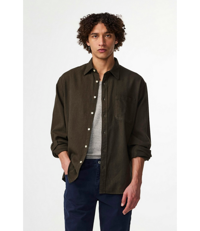 No Nationality NNO7 Deon Solid Flannel Shirt