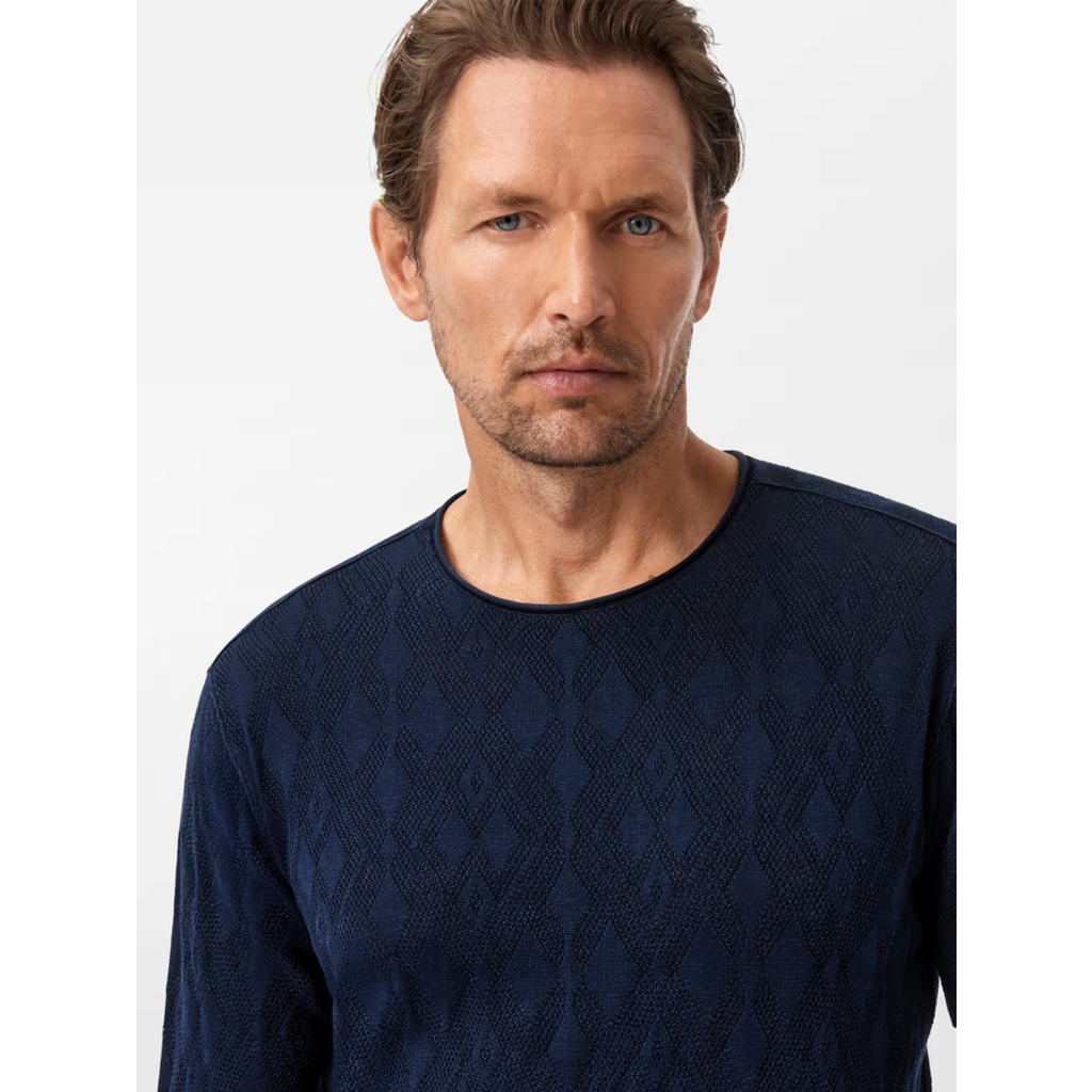 John Varvatos John Varvatos Brycen LS Broken Argyle Crew