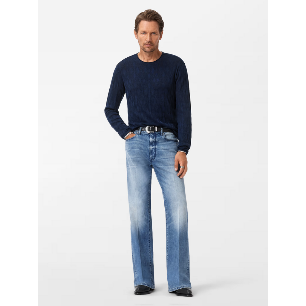 John Varvatos John Varvatos Brycen LS Broken Argyle Crew