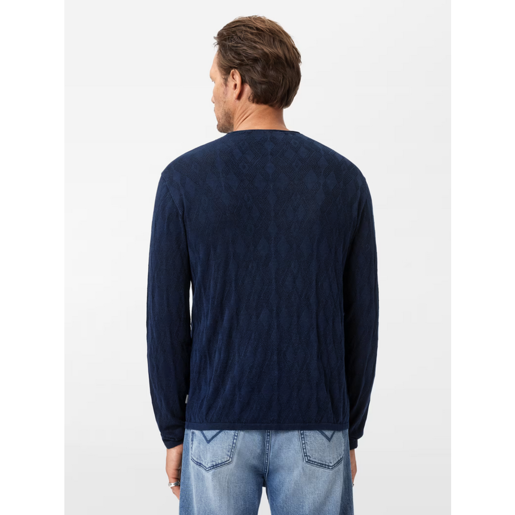 John Varvatos John Varvatos Brycen LS Broken Argyle Crew
