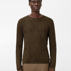 John Varvatos John Varvatos Brycen LS Broken Argyle Crew