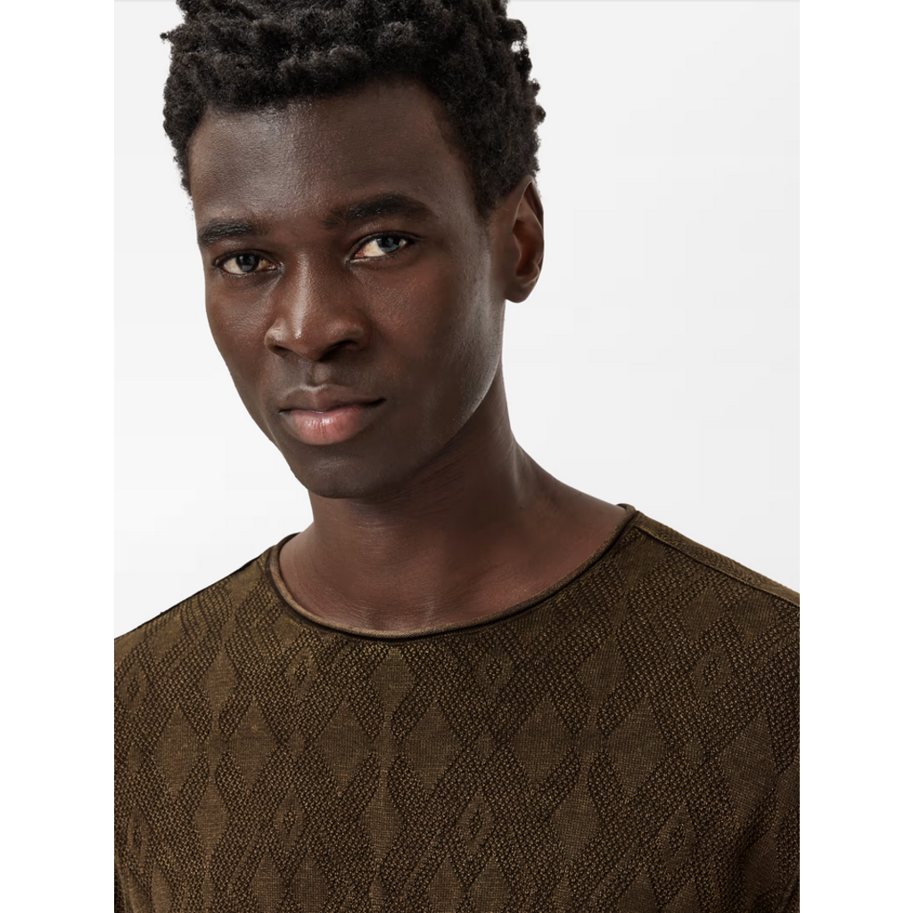 John Varvatos John Varvatos Brycen LS Broken Argyle Crew