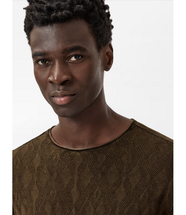 John Varvatos John Varvatos Brycen LS Broken Argyle Crew