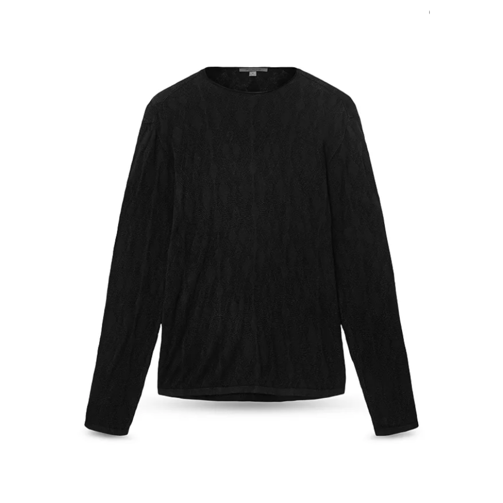John Varvatos John Varvatos Brycen LS Broken Argyle Crew