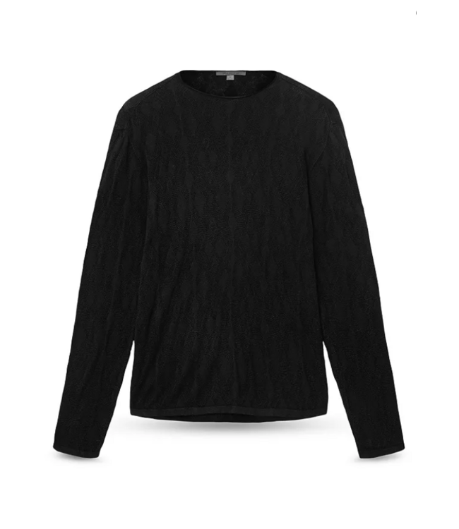 John Varvatos John Varvatos Brycen LS Broken Argyle Crew