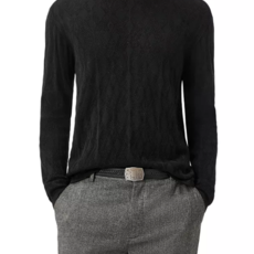 John Varvatos John Varvatos Brycen LS Broken Argyle Crew