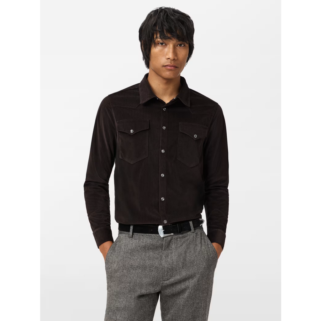 John Varvatos John Varvatos Andres LS Knit Snap Shirt