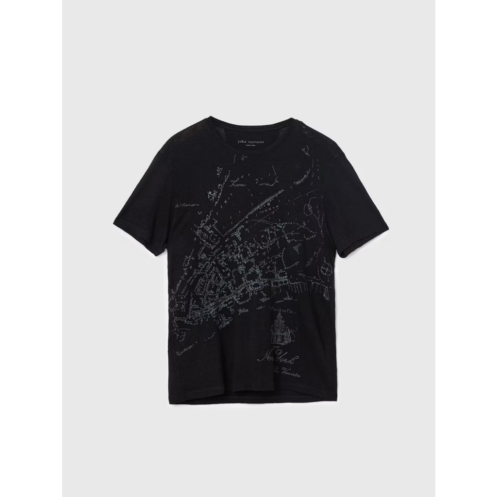John Varvatos John Varvatos Embroider Map SS Tee