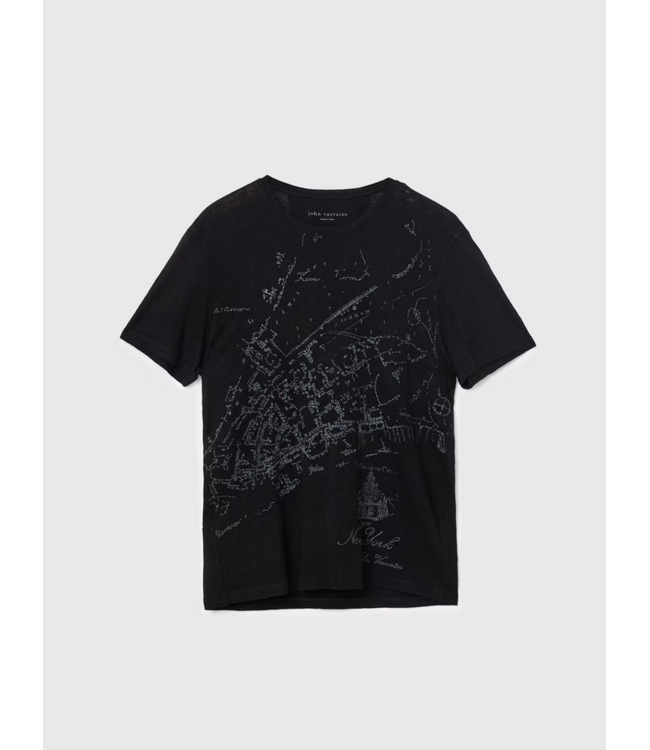John Varvatos John Varvatos Embroider Map SS Tee