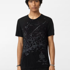 John Varvatos John Varvatos Embroider Map SS Tee