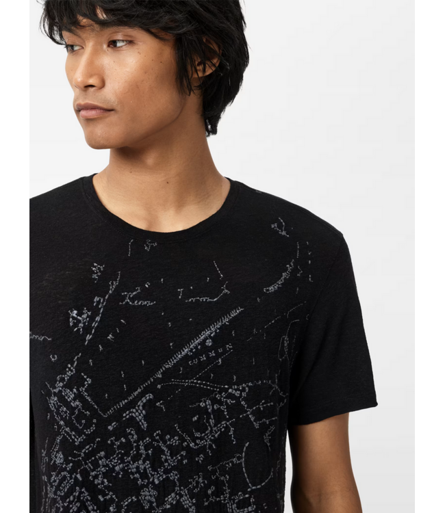 John Varvatos John Varvatos Embroider Map SS Tee