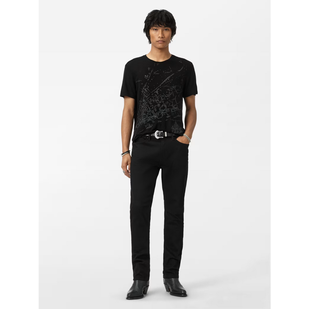 John Varvatos John Varvatos Embroider Map SS Tee