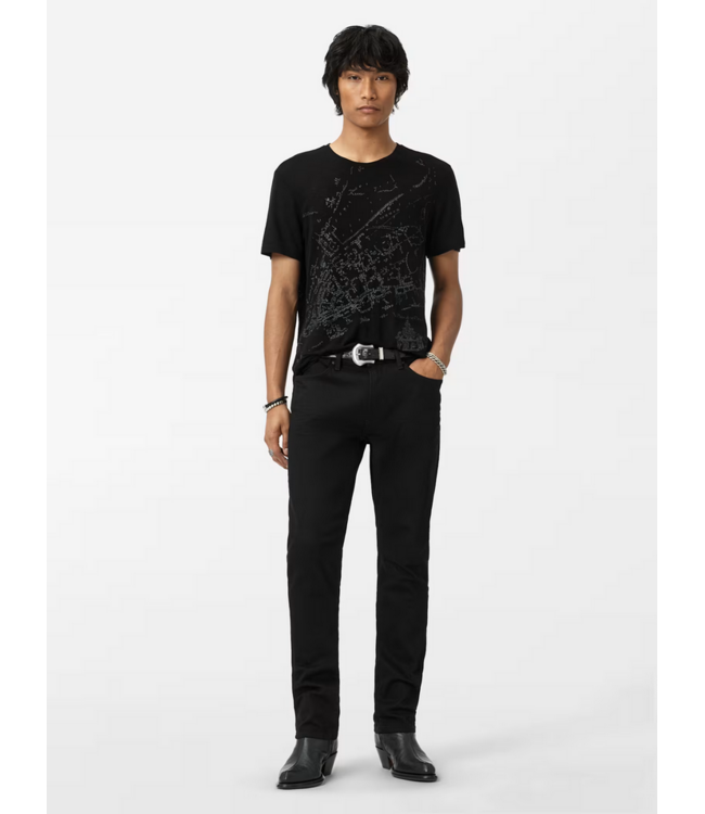 John Varvatos John Varvatos Embroider Map SS Tee