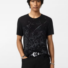 John Varvatos John Varvatos Embroider Map SS Tee