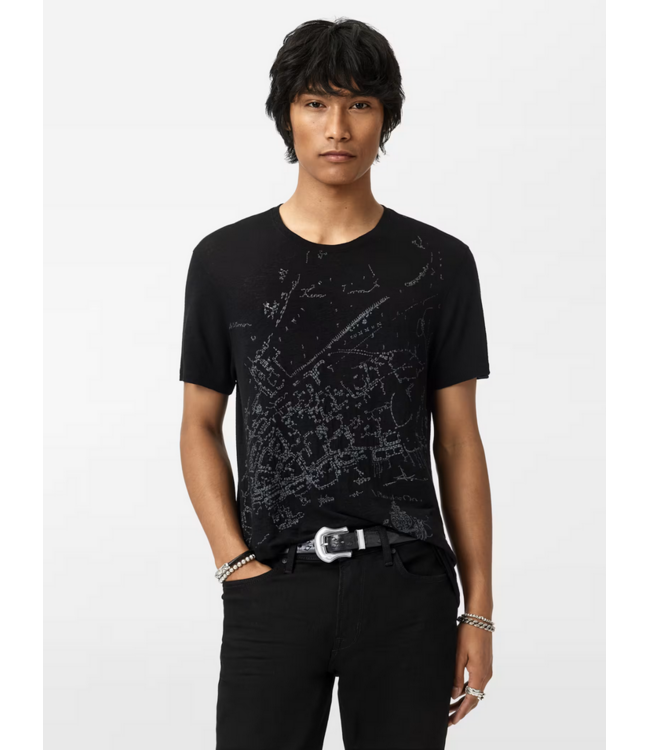 John Varvatos John Varvatos Embroider Map SS Tee