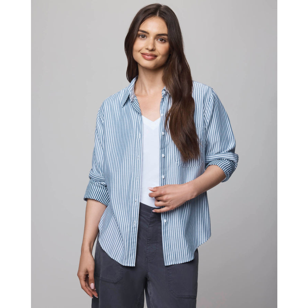 Ladies SPLENDID Splendid Kenna Stripe Button Down Shirt